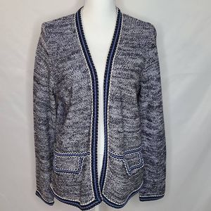 Ann Taylor NWT Heavyweight Open Cardigan Sweater sz M Blue